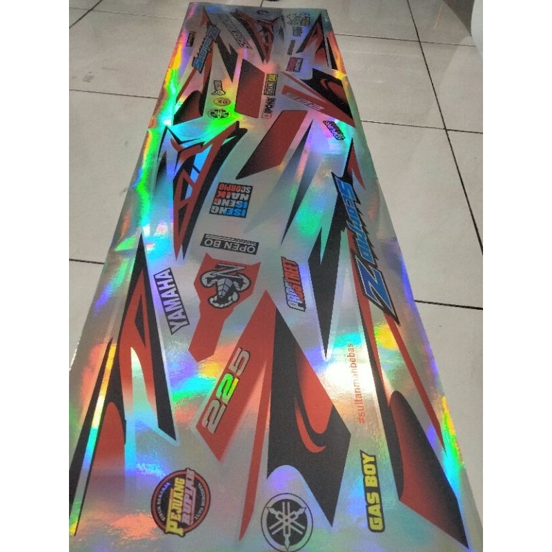 Stiker Striping Scorpio Z 2008 Stebo tangki silver body silver
