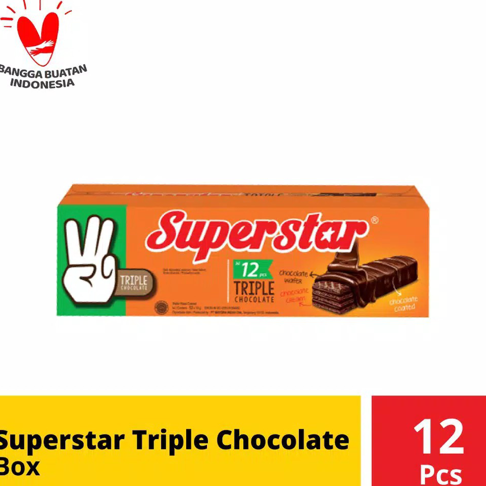 

Promo Superstar Wafer Coklat / Cokelat Isi 12 pcs