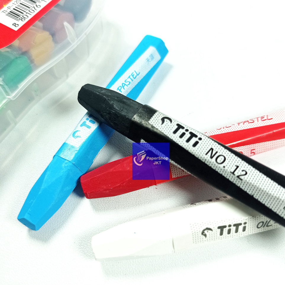 

Readystock TITI - Oil Pastel Krayon Minyak 12 Warna TI-P-12S - Set Grosir
