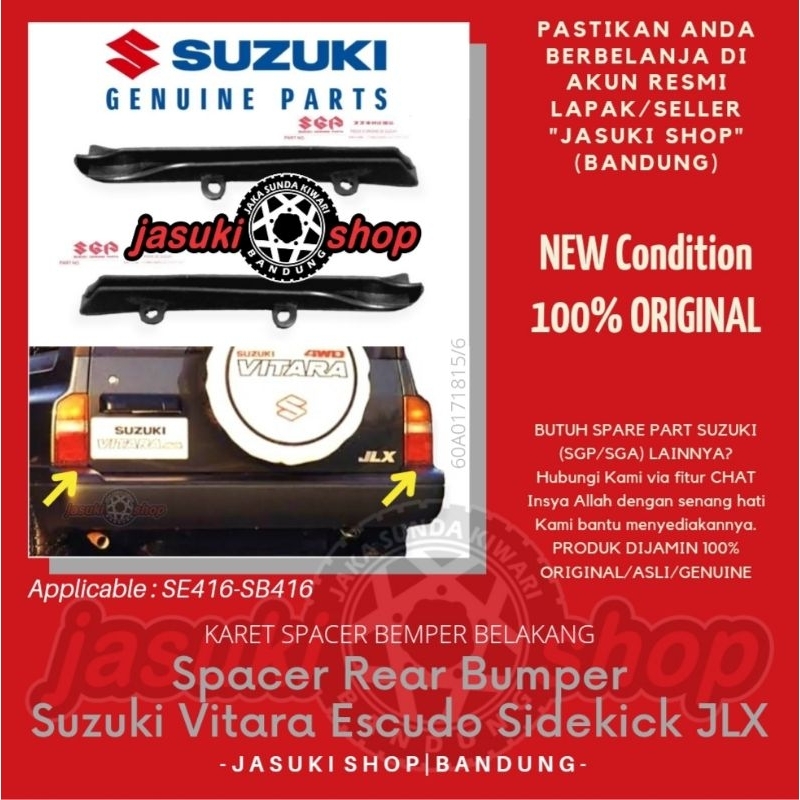 Spacer Rear Bumper Karet Bemper Lampu Belakang Suzuki Vitara Escudo Sidekick Nomade JLX SE416 SB416 