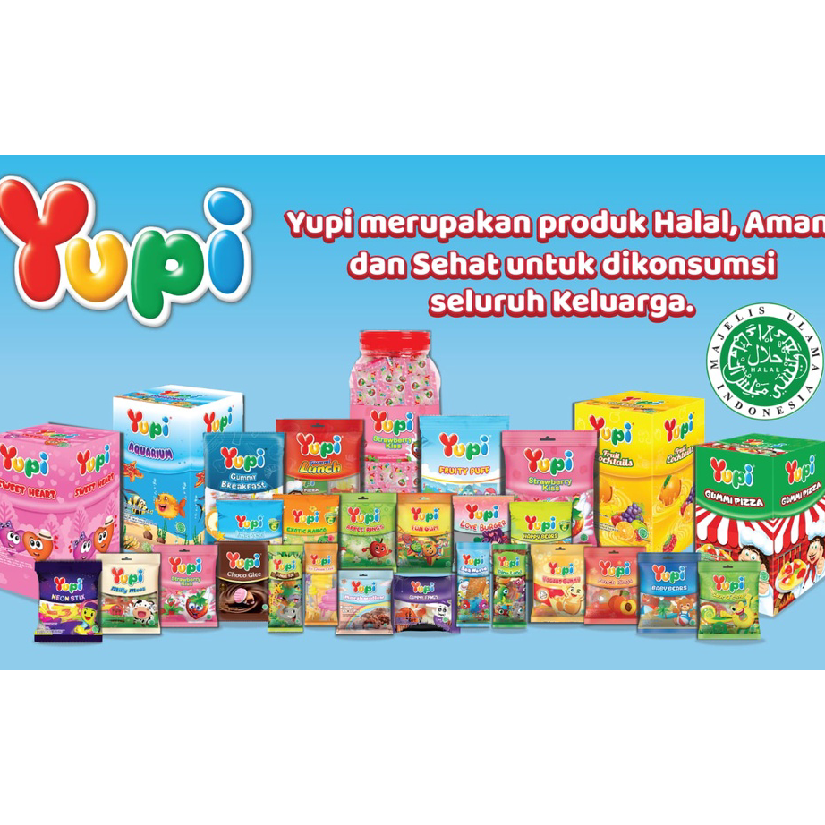 

Promo [BERKAH] Permen YUPI All Varian Rasa Isi 24 Pcs Per Box Baby Bear / Little Star / Gummy Fangs / Wotta Melon / Ice Cream / Exotic Mango / Berribonz / Choco Glee Fruity Cola / Bolicicious Strawberry Orange / Dino Land / Jungle Fun / Mini Burger / Sea