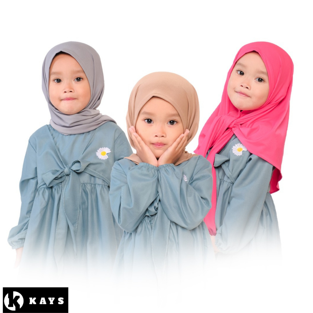 KAYS - Hijab Instan Anak Perempuan 10 Tahun Jersey Jilbab Anak Sekolah sd Perempuan