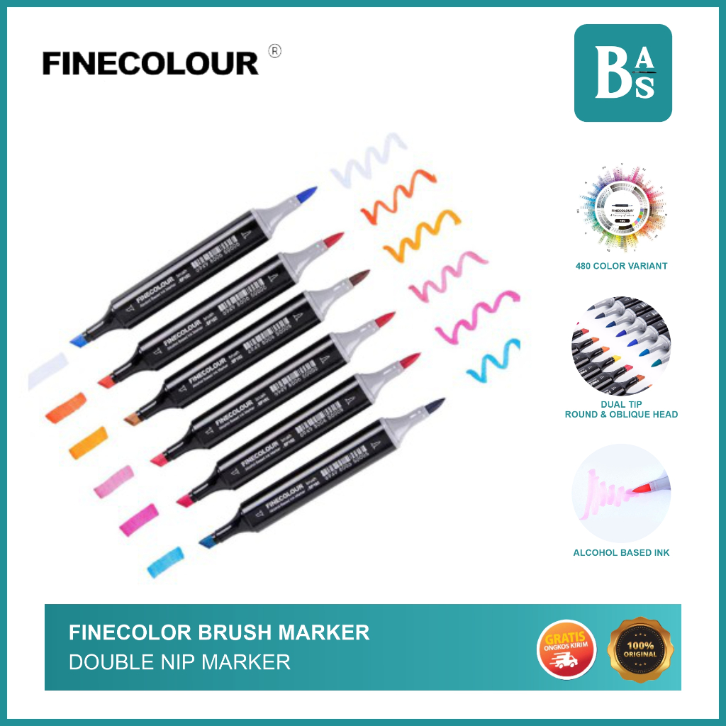 

Finecolour Brush Marker (Part 3/10) | Fine Color | Tinta Berbasis Alkohol | Fine Colour | Art Brush Pen | Dual Tip | Spidol Warna Warni | Spidol Kuas | Perlengkapan Menggambar dan Melukis Terlengkap dari Bali Art Supplies