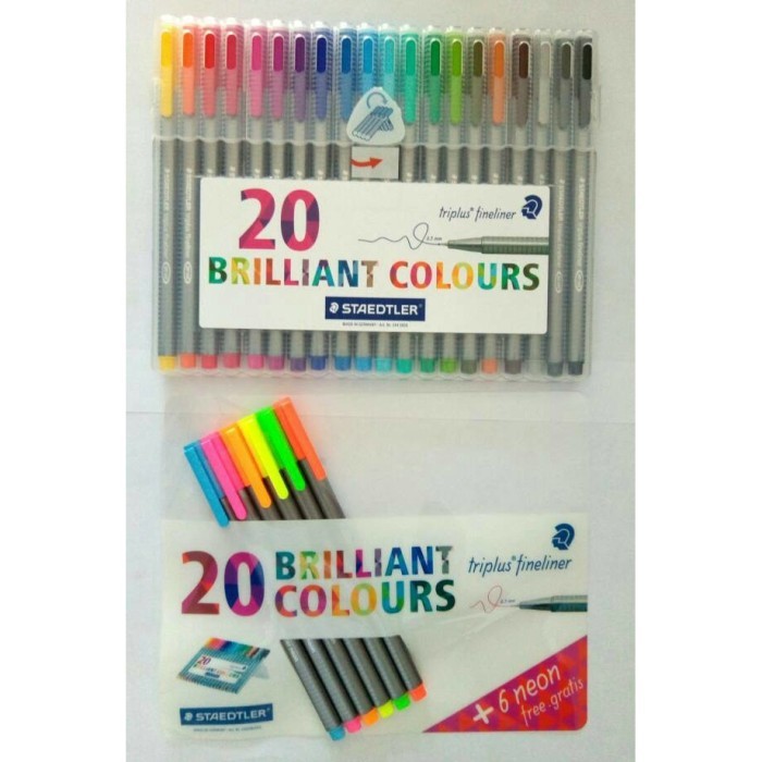 

Mewarnai Triplus Fineliner Staedtler 20 Brilliant Colours - 0.3 mm