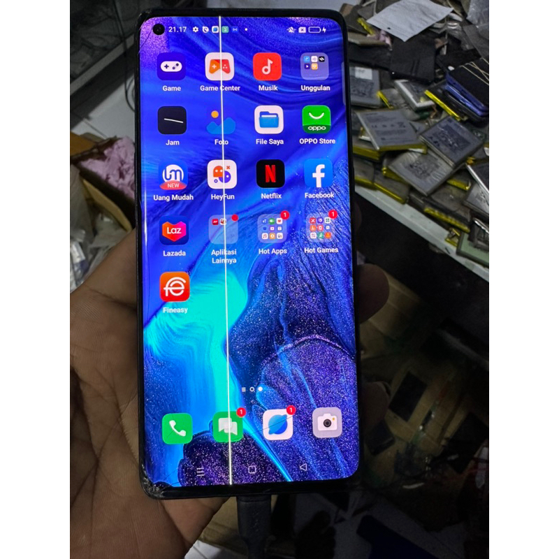 lcd toucscreen+frame reno 4 pro 4G ori copotan minus