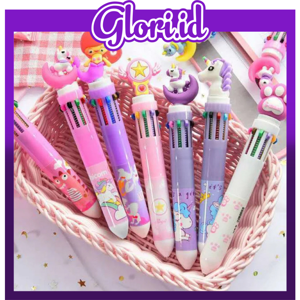 

GLORI.ID bulpen 10 warna bermotif lucu/pulpen/pulpen anak anak S106