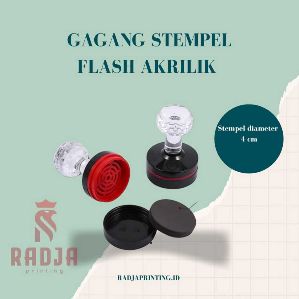 

Gagang Stempel Flash Akrelik Diameter 4 cm
