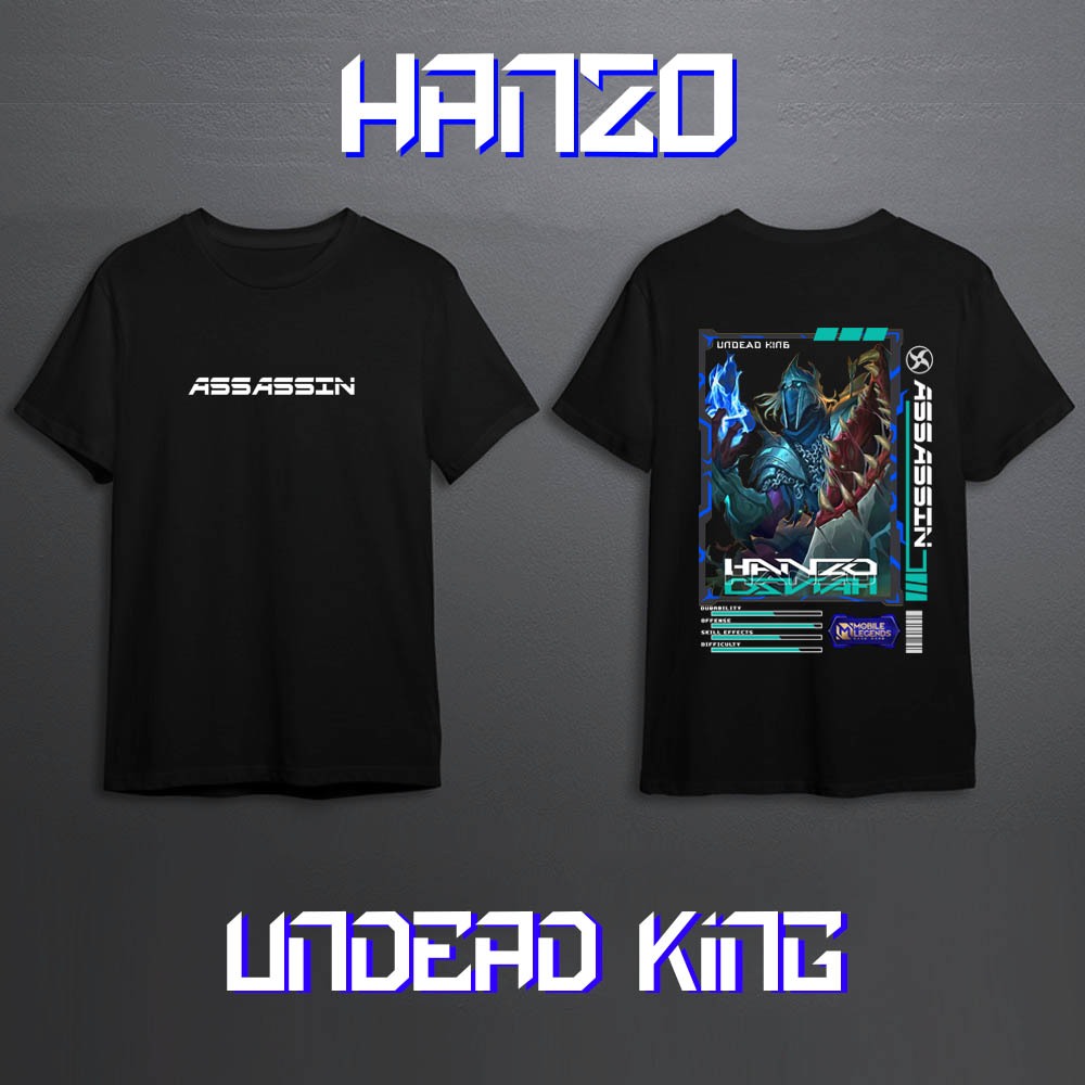 Kaos Pria Mobile Legend Hero Hanzo Skin Keren//Kaos Mobile Legend//Kaos ML//Kaos Skin Hanzo