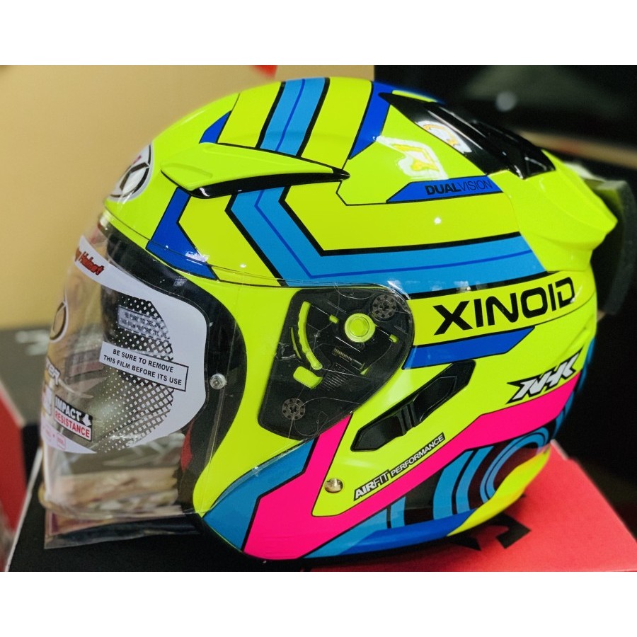 HELM NHK R1 Xinoid - Yellow FloHELM OPEN FACE NHK R1 XINOID