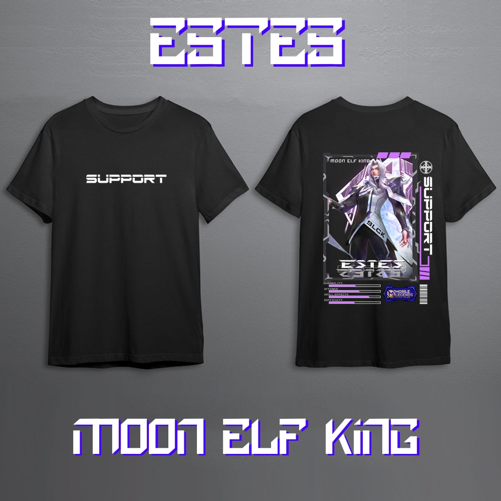 Kaos Pria Mobile Legend Hero Estes Support Skin Keren//Kaos Mobile Legend//Kaos ML//Kaos Skin Estes 