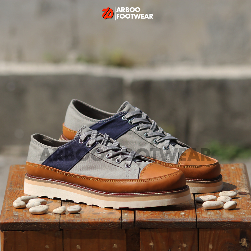 Sepatu Kulit Asli Pria Sepatu Sneakers Kulit Asli Pria Berkualitas Asli ARBOO