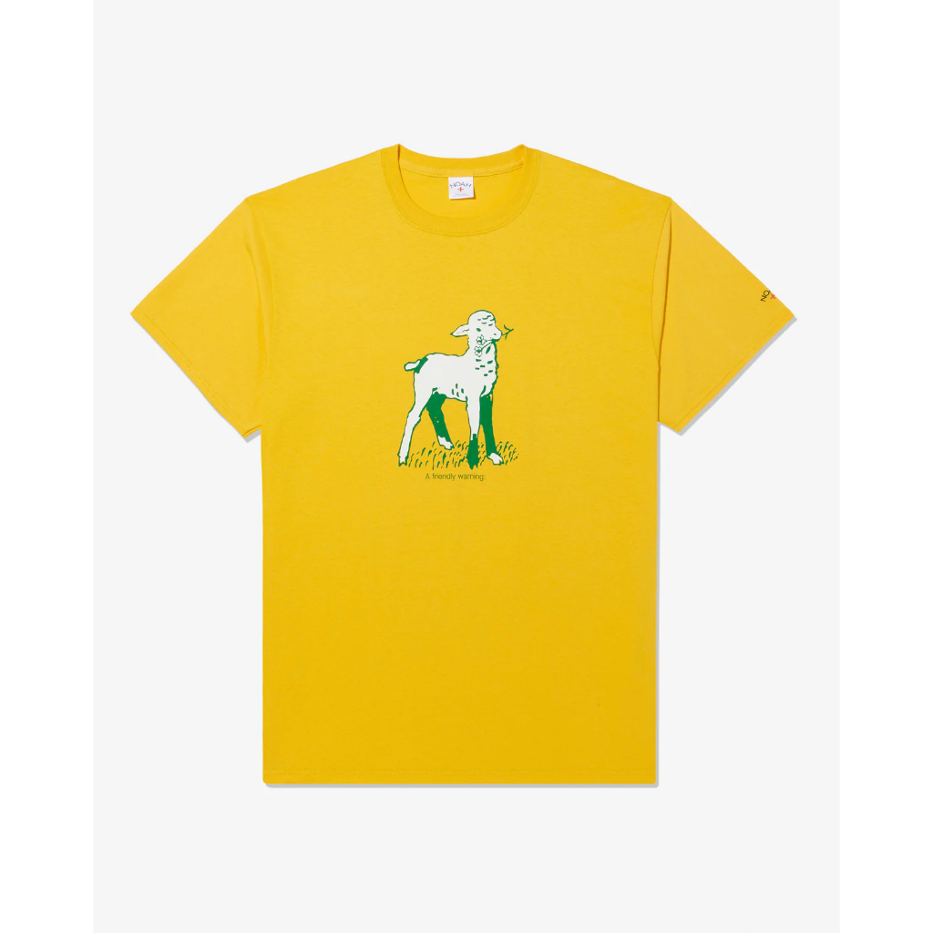 Noah Clothing Friendly Warning Yellow - Kaos Tshirt Noah Unisex