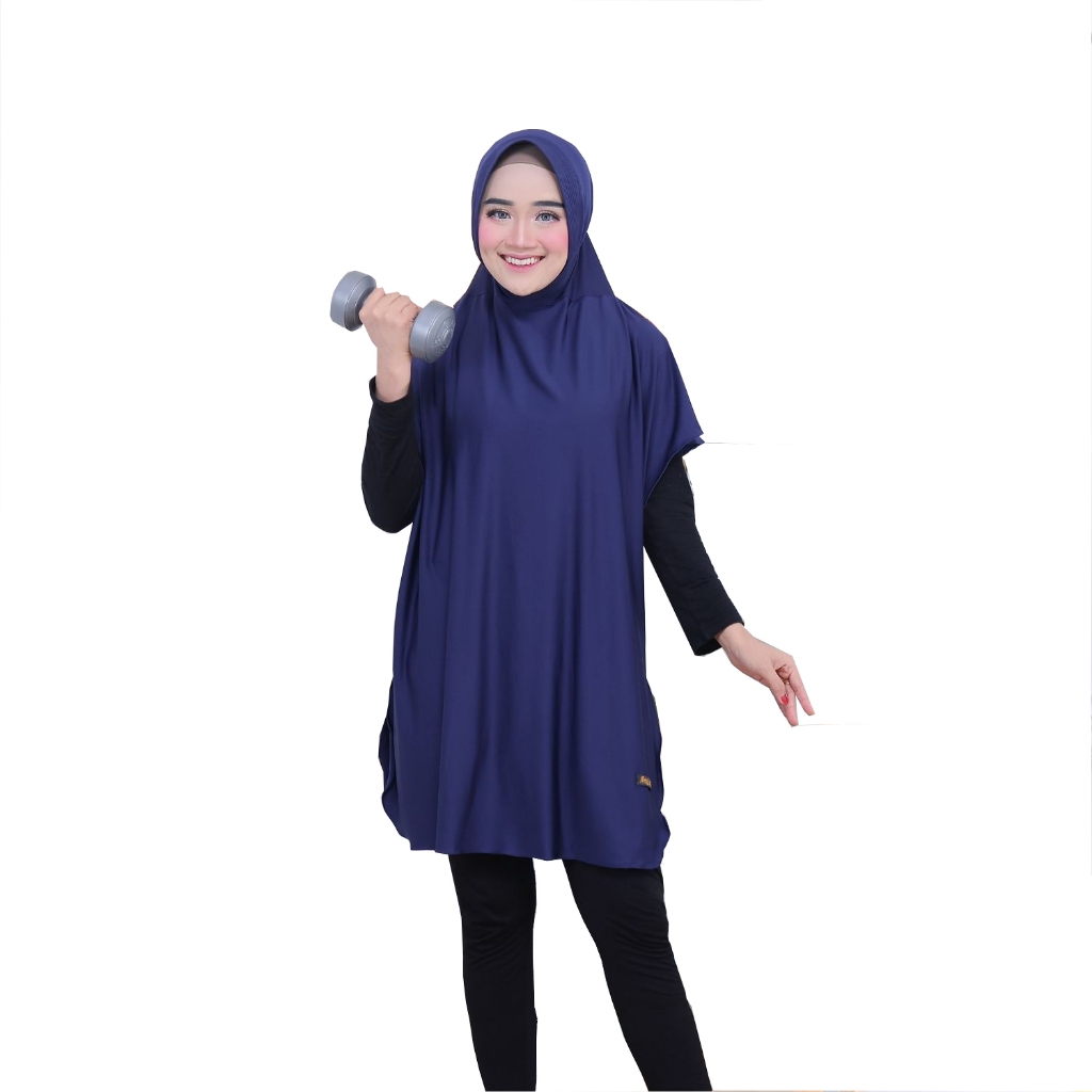 GROSIRHIJABKU Kerudung Sport Rompi Olahraga Hijab Senam, Gym, Renang, Zumba Muslimah (Rompi Jumbo)