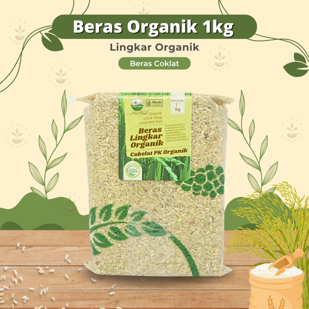 

Lingkar Organik Beras Pandan Wangi Pecah Kulit 1kg - Beras Pecah Kulit