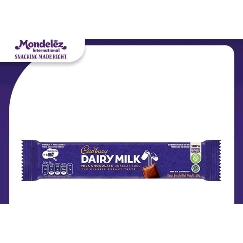 

Coklat Cadburry dairy milk 30 gr