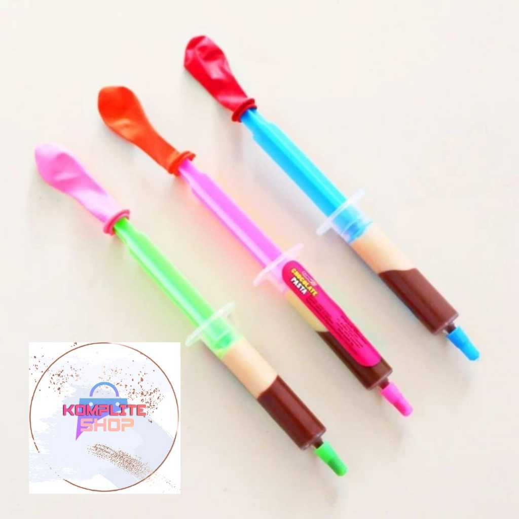 permen sutik rasa coklat permen coklat bentuk suntikan permen anak viral permen jarum rasa coklat