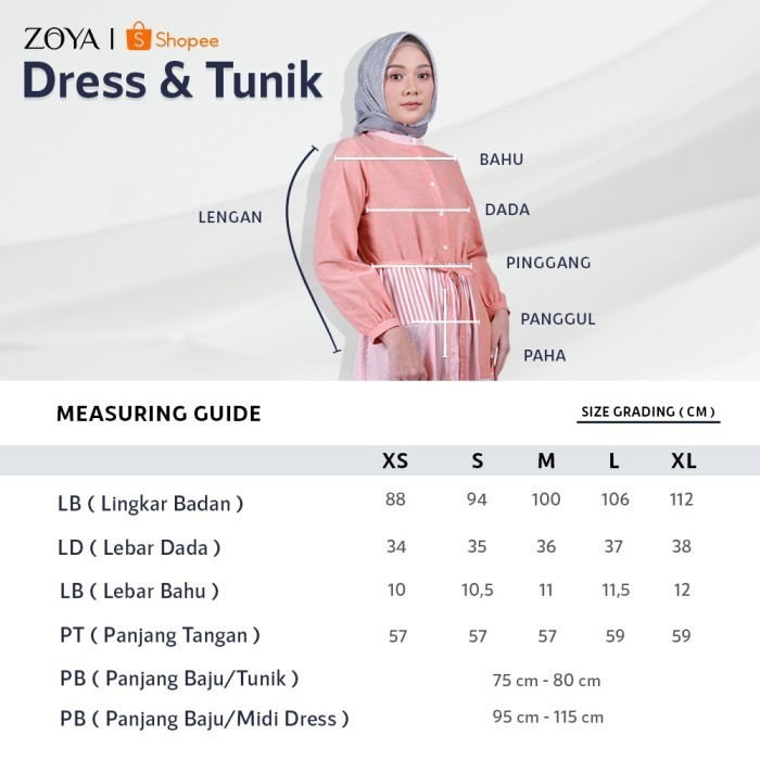 Zoya Atasan Raquela Tunik Blue - Blouse Lengan Panjang