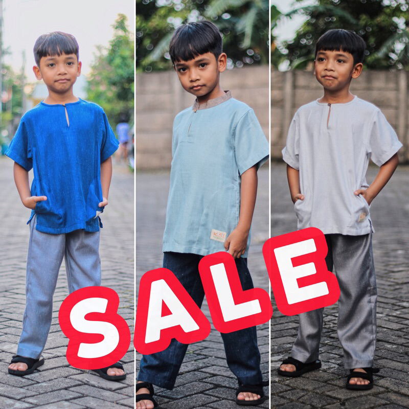 [ SALE ] Baju Koko Setelan Anak Remaja