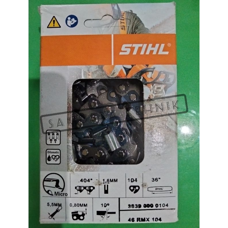 RANTAI STIHL 070 BELAH 52 MATA BAR 36 INCH SENSO CHAINSAW STIHL ORIGINAL
