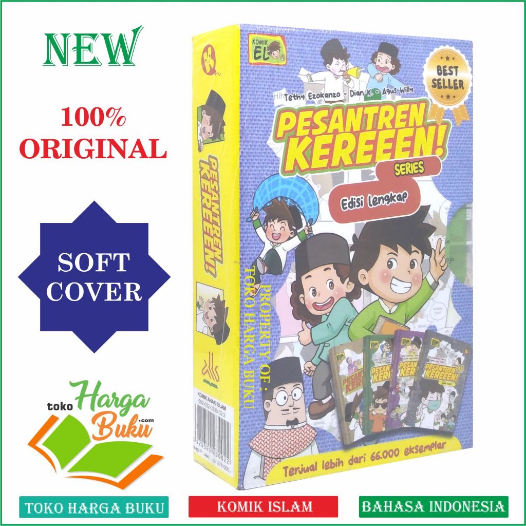 BOX Pesantren Keren Edisi Lengkap Jilid 1 2 3 4 Komplit 1 Set Komik Islam Buku Anak Penerbit Al-Kautsar Kids