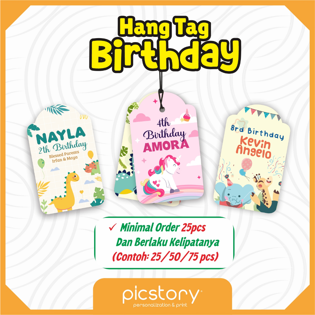 Hang Tag Birthday - Hangtag Ulang Tahun - Greeting Card Hampers Souvenir