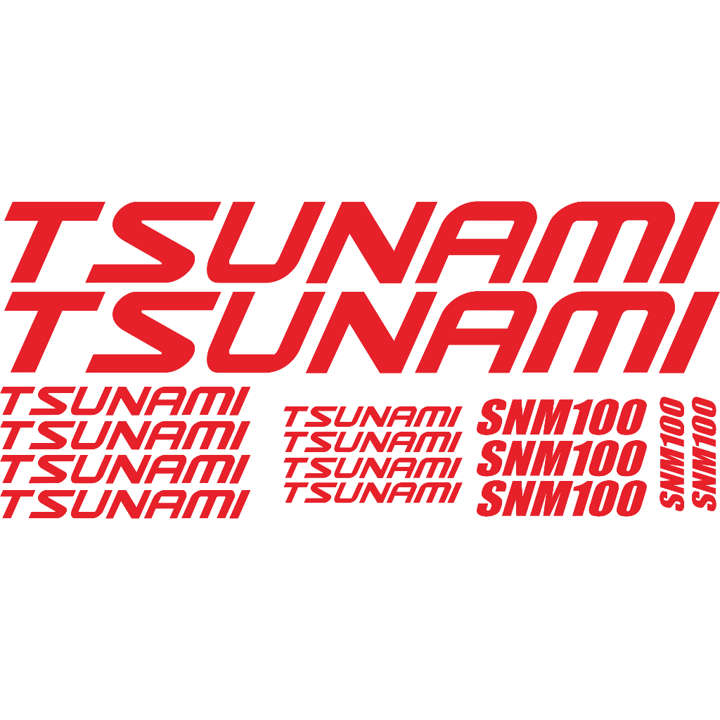 cutting sticker stiker sepeda tsunami SNM 100