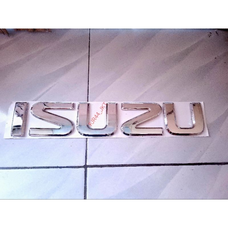 emblem logo isuzu truck elf kabin depan/ logo emblem isuzu elf chrome / emblem isuzu elf nkr nhr
