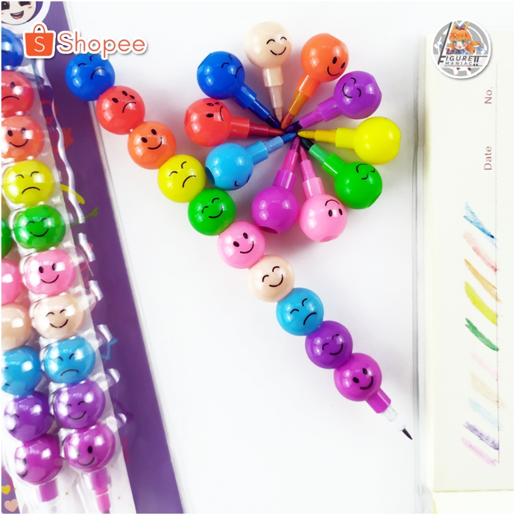 

Figure Maniac - Pensil dan Crayon Susun 10 Warna isi 2 Pcs Motif Emoticon