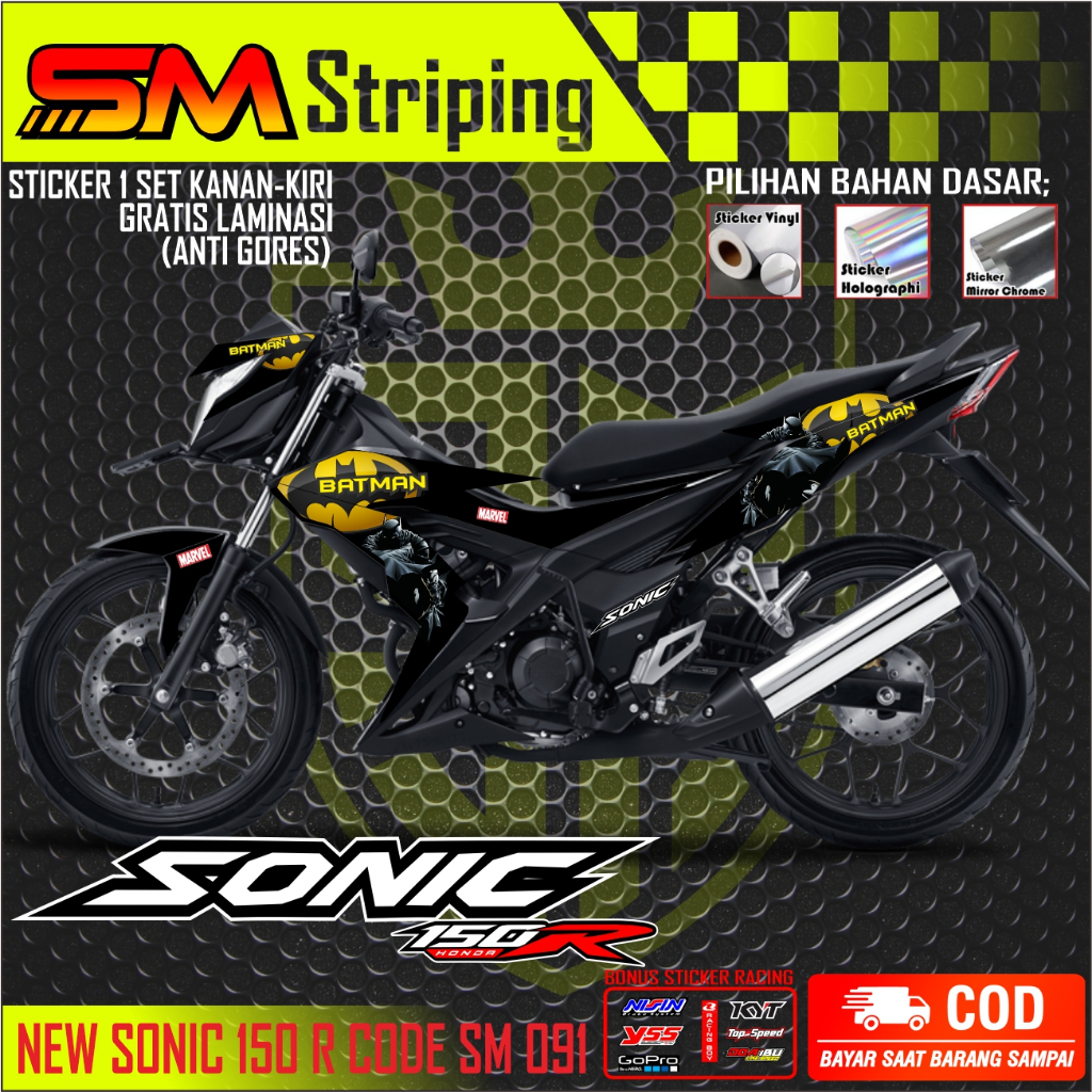 STRIPING SONIC CUSTOM DESIGN TERBARU / STRIPING SONIC / STRIPING SONIC 150 / STRIPING SONIC SM 091