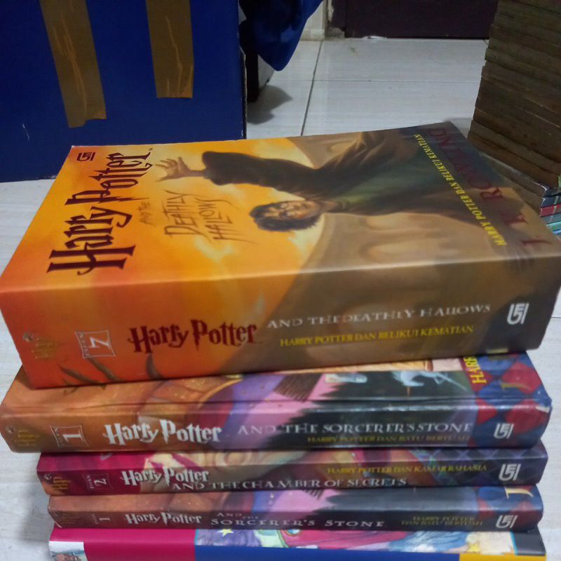 NOVEL HARRY POTTER. BHS INDONESIA. ORIGINAL BEKAS