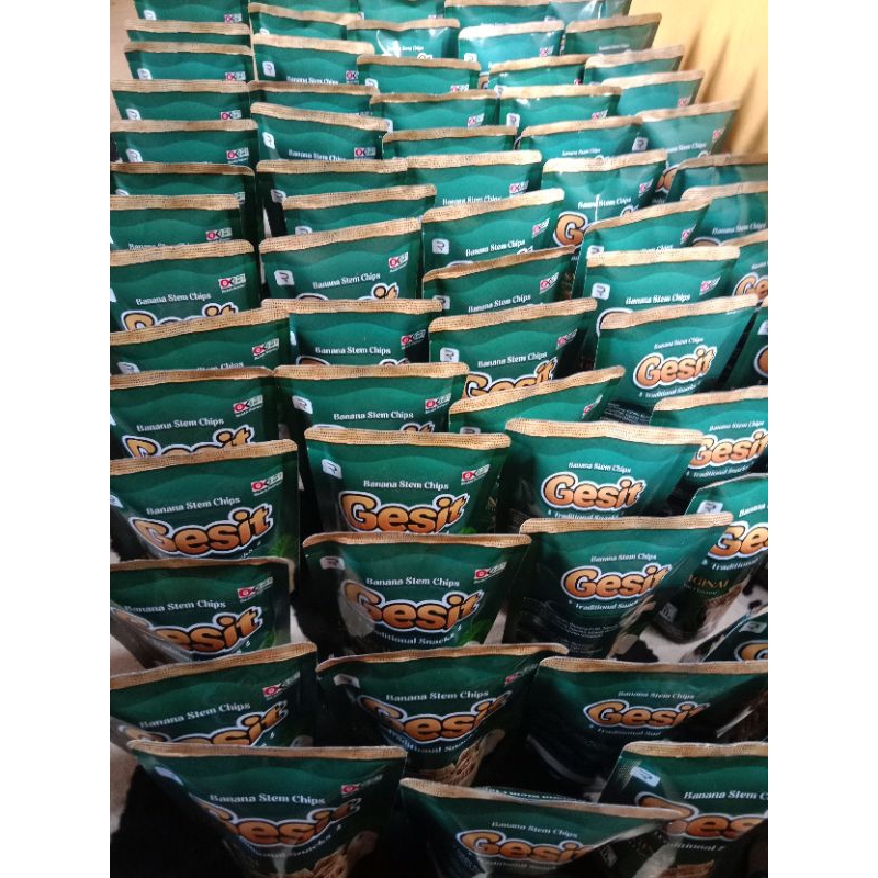 

Kripik dhebok pisang Banana Stem Chips Gesit