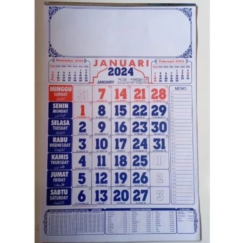 Kalender 2024/Kalender Dinding 2024