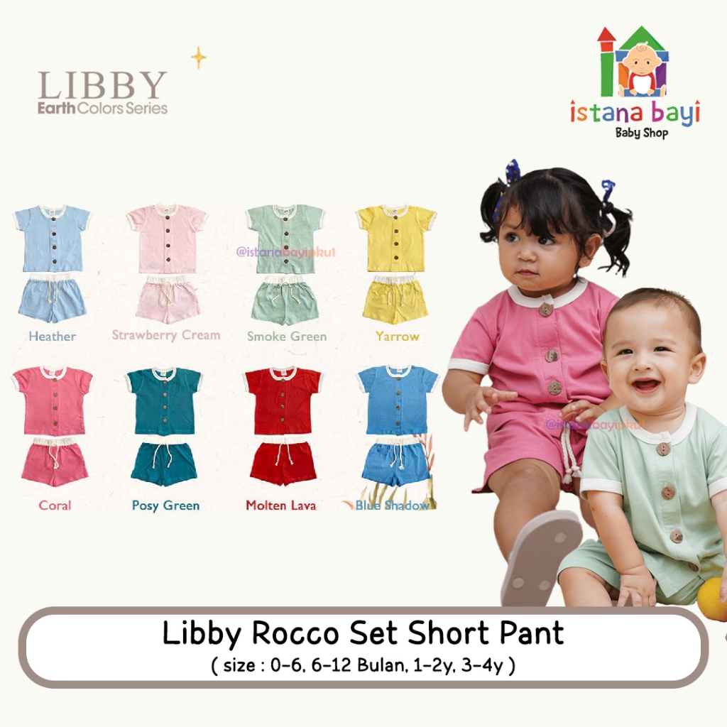 Libby Rocco set setelan pendek - LIBBY Earth Stelan Rocco Set Pendek Celana Pendek