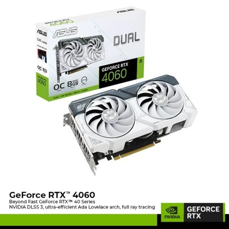 VGA ASUS GEFORCE RTX 4060 8GB White OC Edition - DUAL RTX4060 O8G