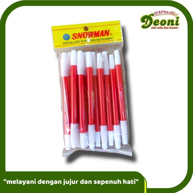 

SNOWMAN Marker Spidol Kecil isi 12 Pcs warna Red