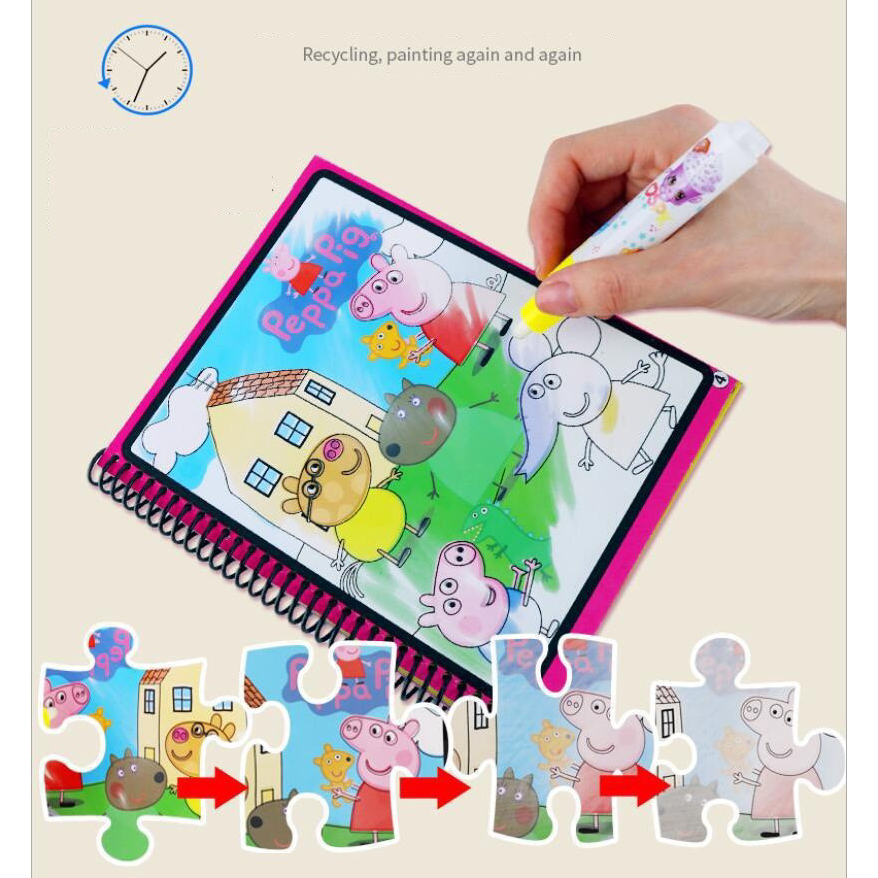 

Baru LKM102 MAGIC WATER BOOK / WATER DRAWING / BUKU MEWARNAI ANAK MAGIC PENA AIR LITTLE KUMA [1KG 10PC]