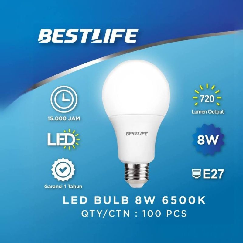 8W LED BULB BESTLIFE 8 WATT GARANSI
