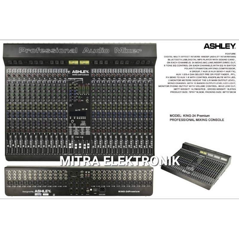 MIXER ASHLEY KING 24 PREMIUM Mixer Ashley King 24premium / King premium 24 channel