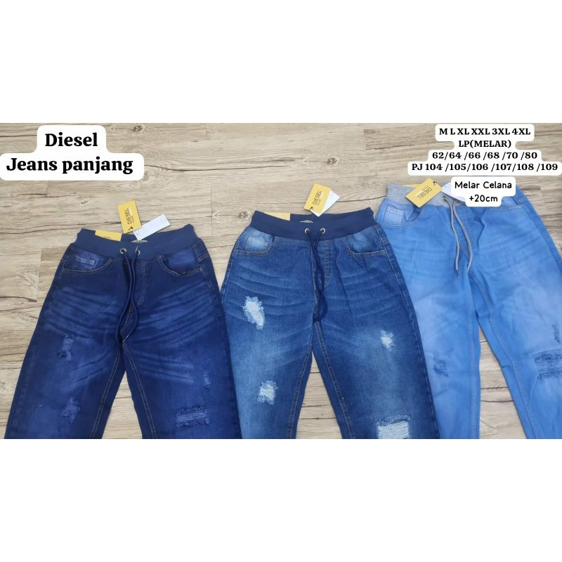 Repeat Jeans Unisex Dewasa Original Brand Diesel
