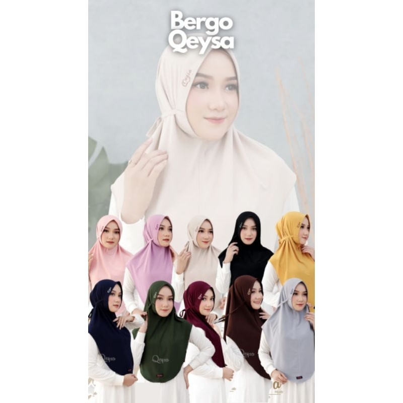 Jilbab bergo/jilbab murah jawa timur/ jilbab simpel/jilbab murah/Qeysa Hijab sporty/Qeysa Hijab (bisa COD)