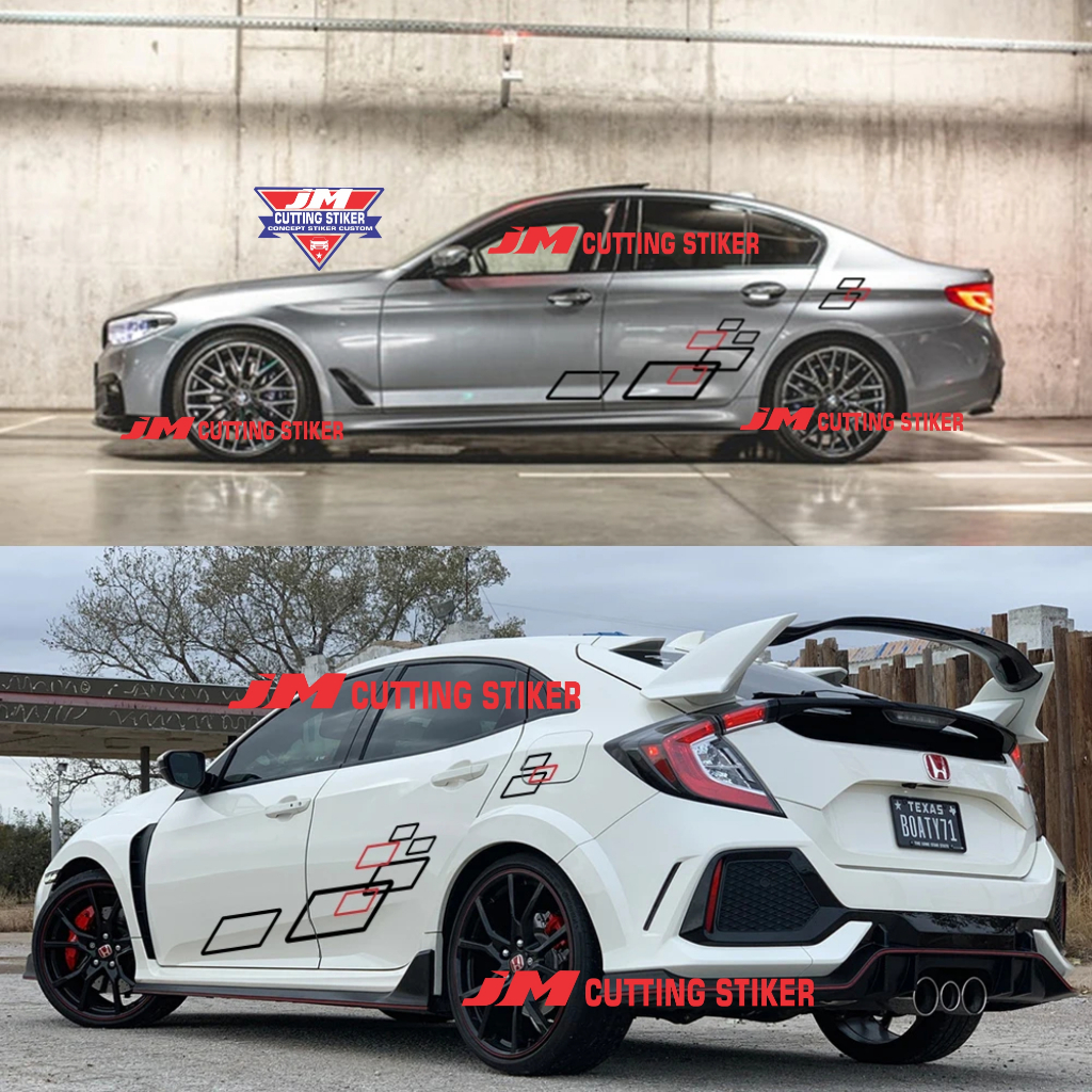 Stiker mobil sedan civic corolla altis vios dll cutting stiker body samping all mobil sedan