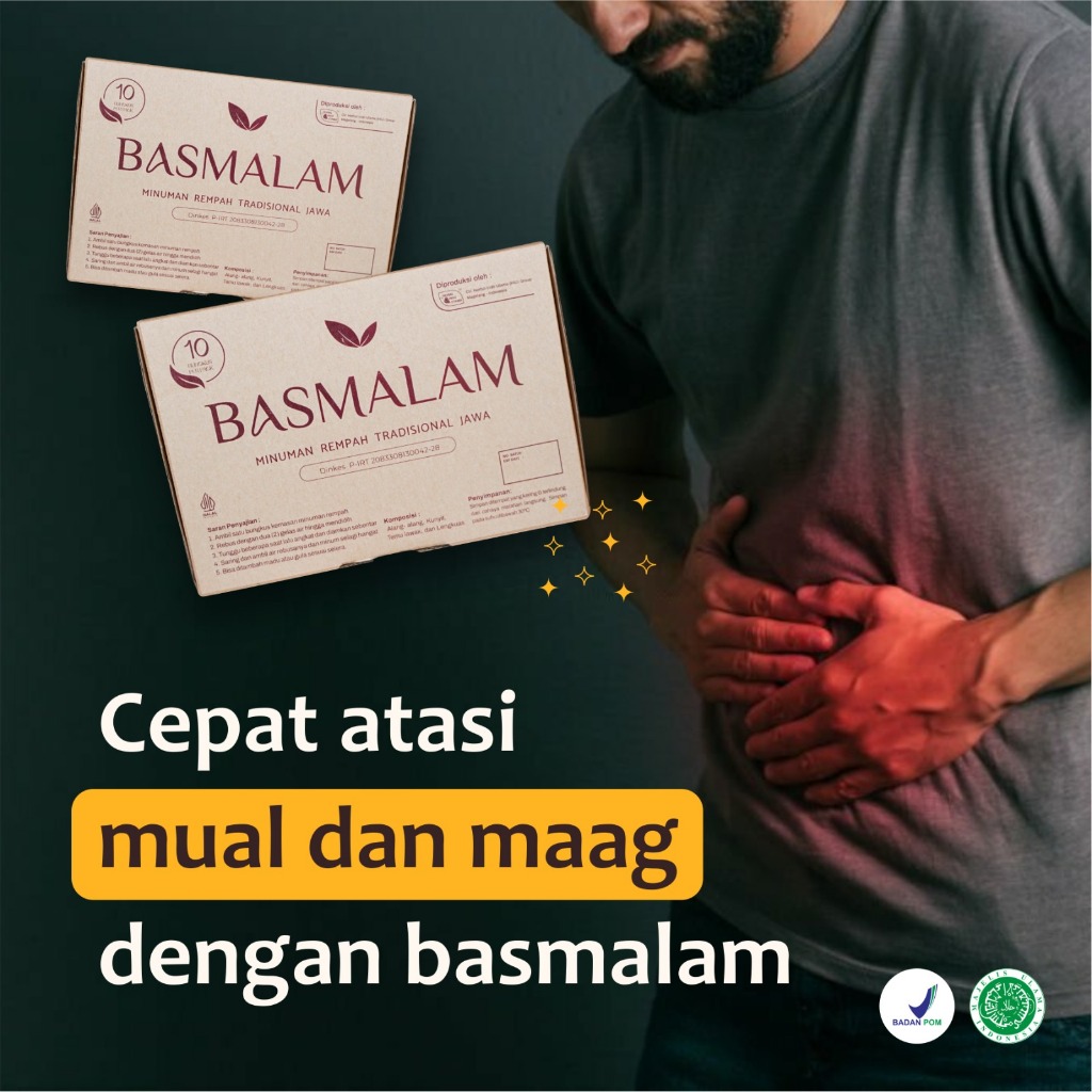 

Paket 2 Box BASMALAM Minuman Rempah Obat Asam Lambung Maag Gerd Sakit Perut Temulawak Kunyit Asli Original Herbal