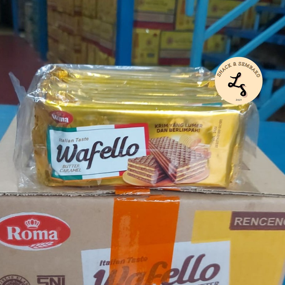 

Ready Stok Wafello 1000 Wafer Roma Coklat/Caramel Isi 10 pcs @17gr