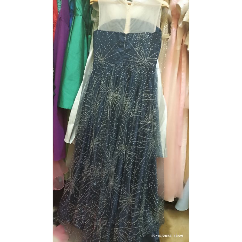sale gaun navy preloved