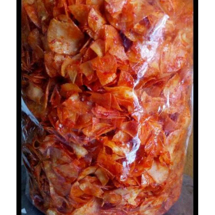 

Grosir Keripik Singkong Keripik Lengket Pedas Manis 250gr/Keripik Balado/Kripik Singkong Pedas Manis Ready stock