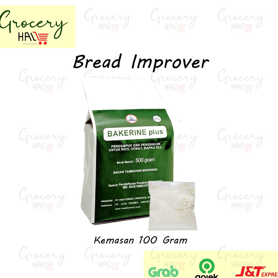 

Grosir BREAD IMPROVER BAKERINE PLUS KEMASAN 100 GRAM