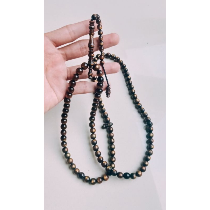 TASBIH YUSER AKAR BAHAR TALI ARUS EMAS (9MM)/TASBIH AKAR BAHAR
