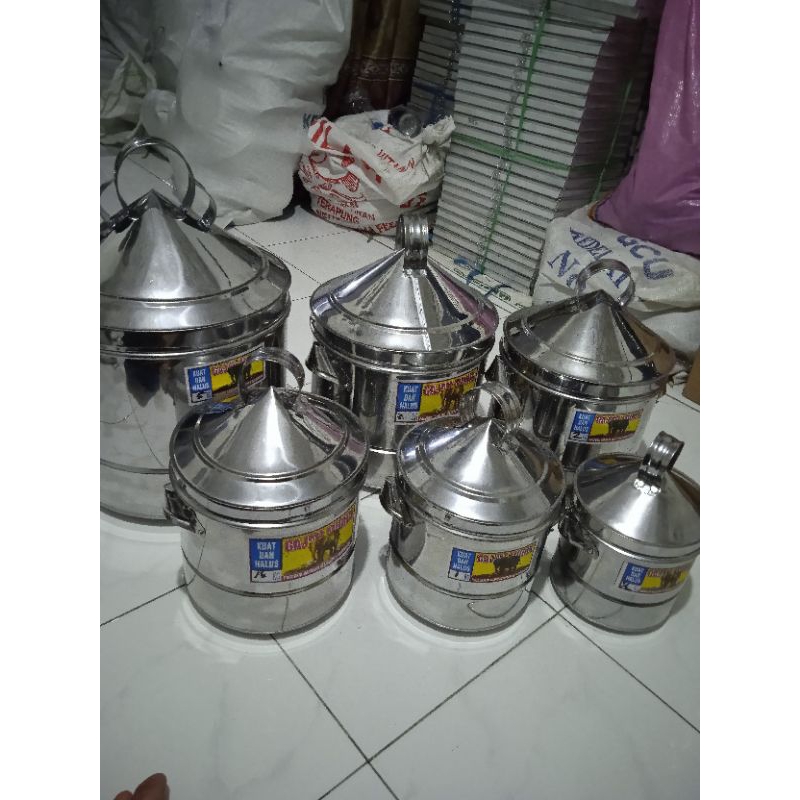 dandang nasi setengah kg stainless steel tebal
