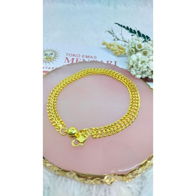 Gelang Tangan Wanita Emas Murni 12gram Free Surat Dan Dompet Emas Muda Viral