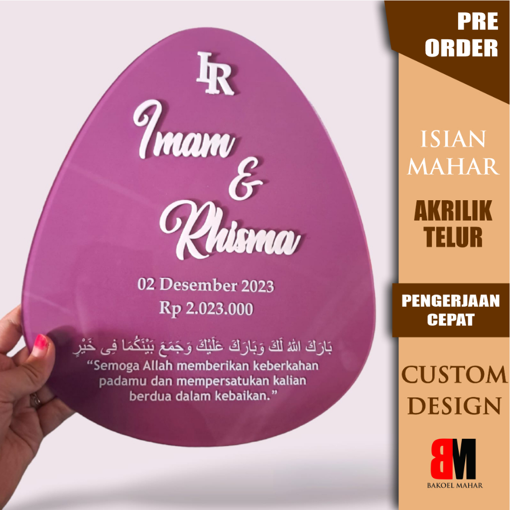 AKRILIK BRUSH TELUR ISIAN MAHAR AKRILIK WARNA DEKORASI MAHAR